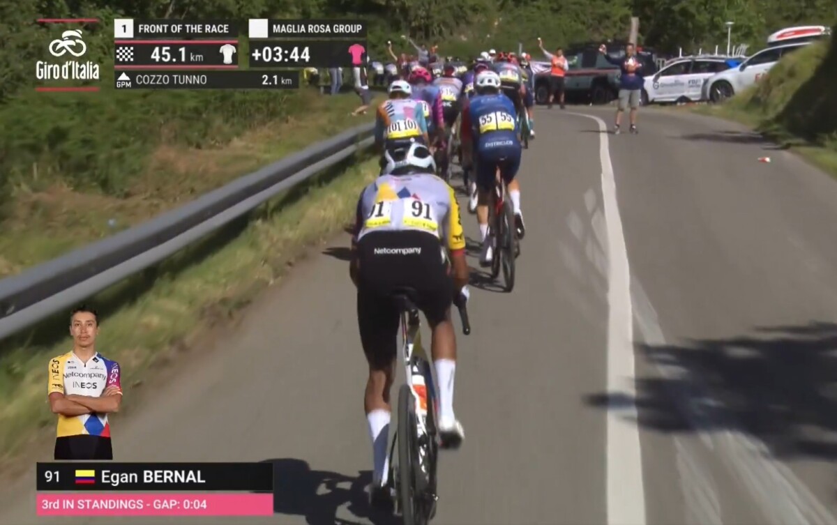 Giro d'Italia 2026: Egan Bernal fica para trás e revela tensão "mais de 190 bpm por mais de 20 minutos, não sei o que houve", assista o vídeo 1 girodociclismo.com.br giro ditalia 2026 egan bernal revela momento delicado mais de 190 batimentos cardiacos por mais de 20 minutos image 1