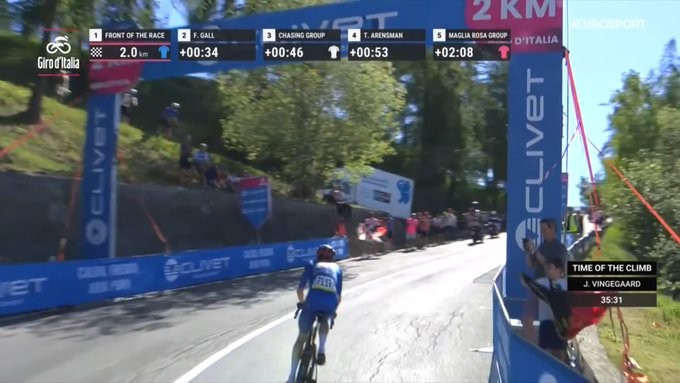 girodociclismo.com.br giro ditalia 2026 jonas vingegaard vence a 14a etapa e assume a lideranca afonso eulalio e vice lider confira os resultados e a chegada image 4