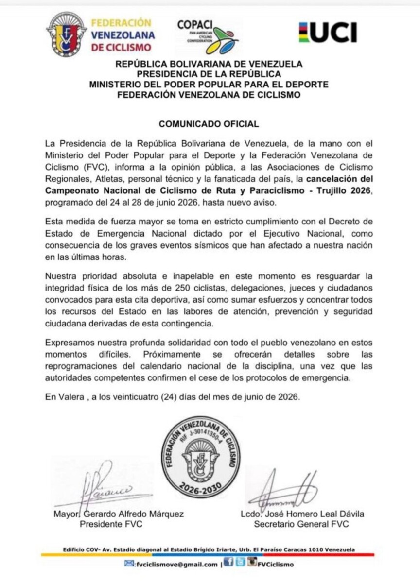 girodociclismo.com.br terremotos na venezuela levam ao cancelamento do campeonato nacional de ciclismo image 4