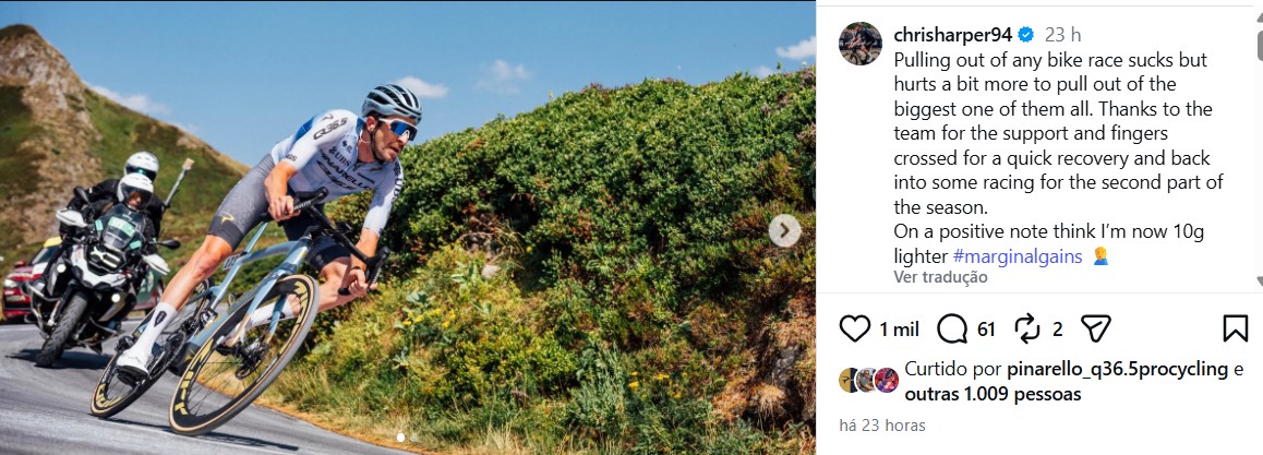 Tour de France 2026: Ciclista perde parte do dedo após grave queda "acho que agora estou 10g mais leve" 3 girodociclismo.com.br tour de france 2026 ciclista revela perda de parte do dedo apos grave queda no tour de france image