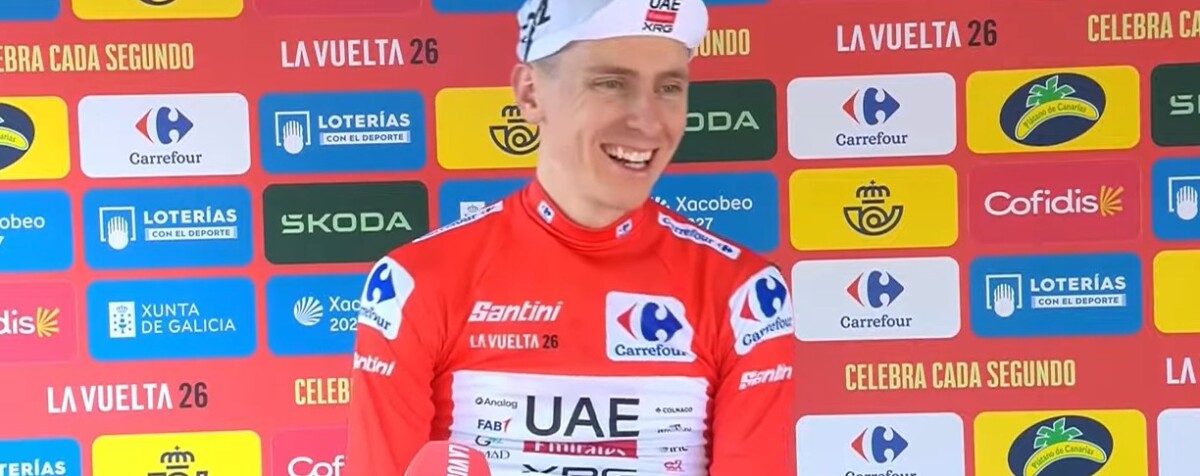 Vuelta a España 2026: Tadej Pogacar descreve o duelo com Wout van Aert "eu tinha muito lactato nas pernas", assista o vídeo 1 girodociclismo.com.br image image 83