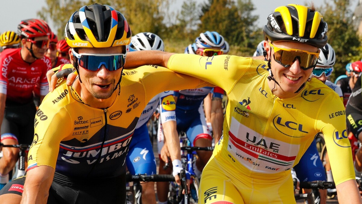 Tadej Pogacar admite sentimento de culpa por Primoz Roglic após o Tour de 2020 "meu coração afundou", assista o vídeo 1 girodociclismo.com.br tadej pogacar relembra vitoria no tour de 2020 e admite sentimento de culpa por primoz roglic image 6