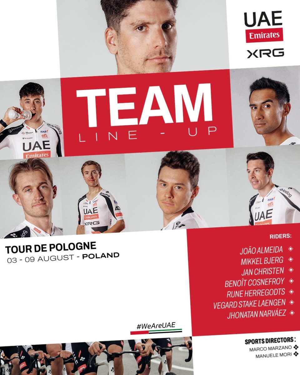 UAE Emirates revela equipes para o Tour de Pologne e Vuelta a Burgos, João Almeida lidera forte time na Polônia 2 girodociclismo.com.br uae emirates revela equipes para o tour de pologne e vuelta a burgos joao almeida lidera forte time na polonia image 4